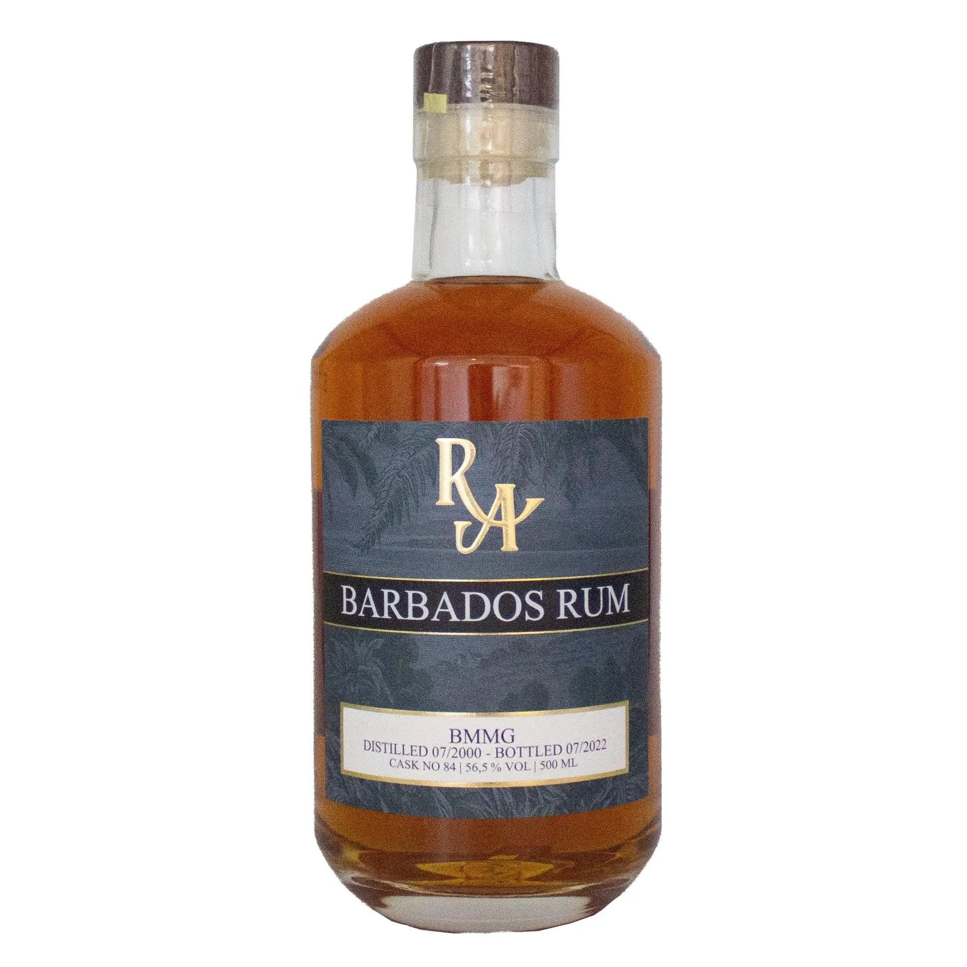 Image of the front of the bottle of the rum Rum Artesanal Barbados Rum BMMG