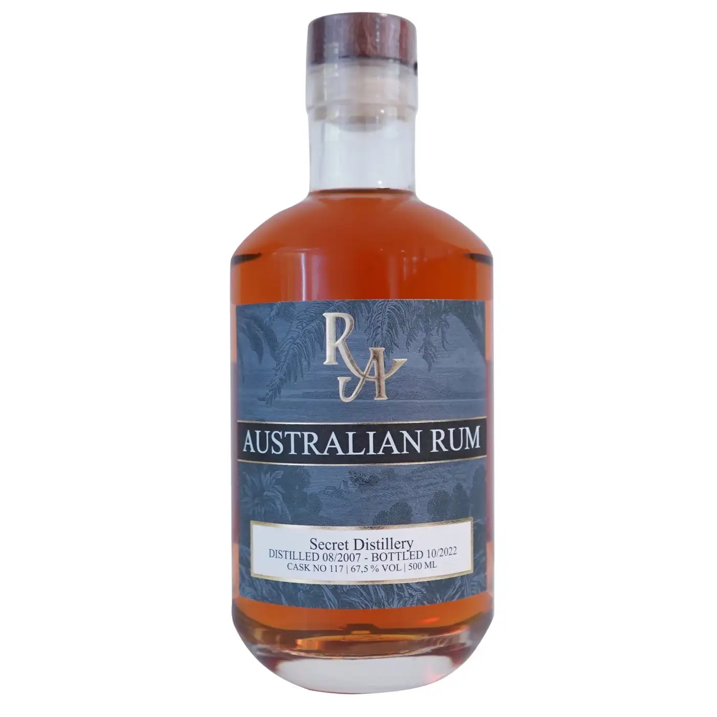 Image of the front of the bottle of the rum Rum Artesanal Australian Rum