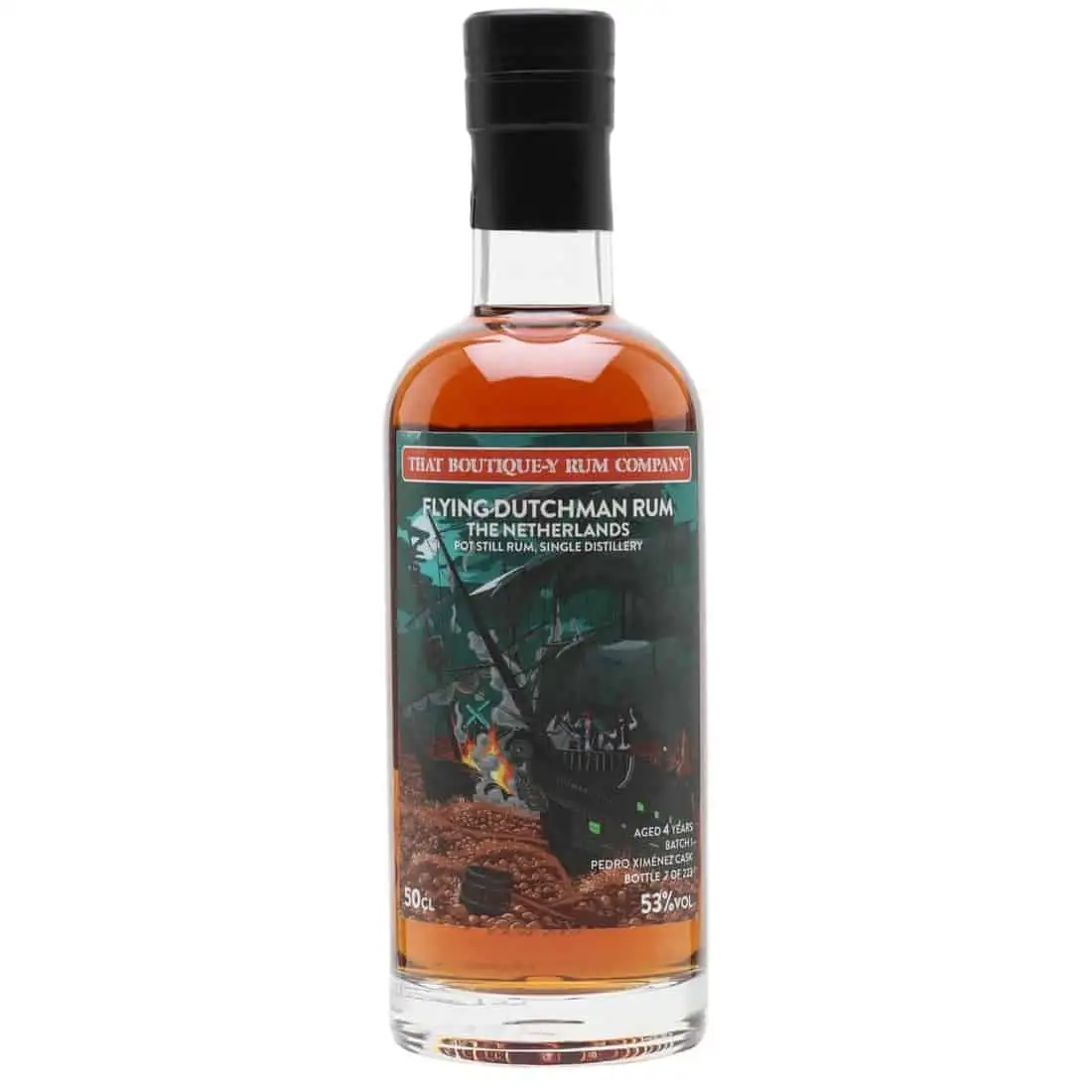 Image of the front of the bottle of the rumFlying Dutchman Rum