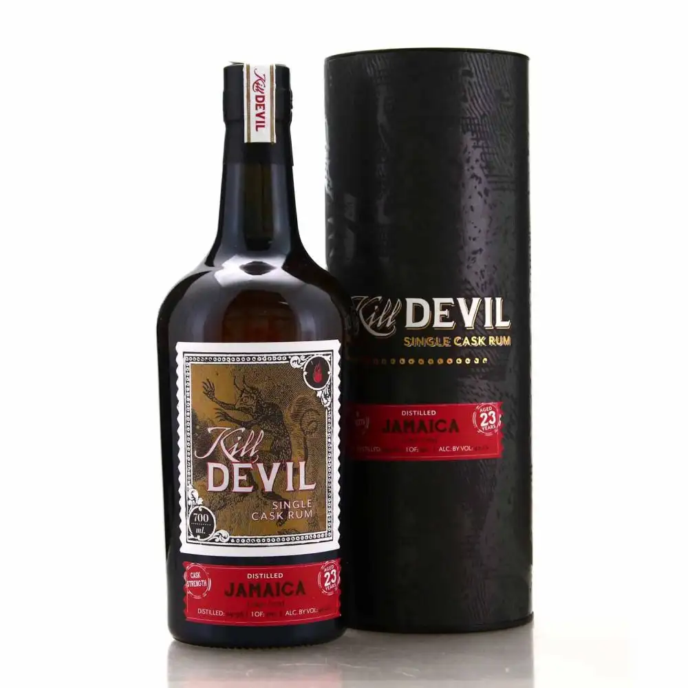 Image of the front of the bottle of the rum Kill Devil Jamaica