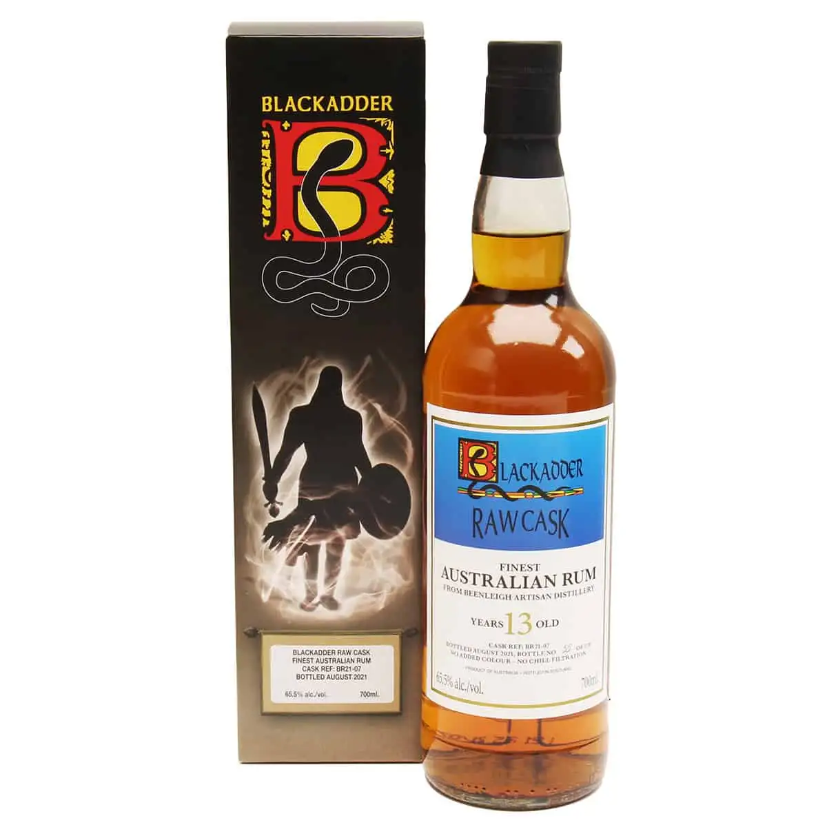 Image of the front of the bottle of the rumRaw Cask Rum