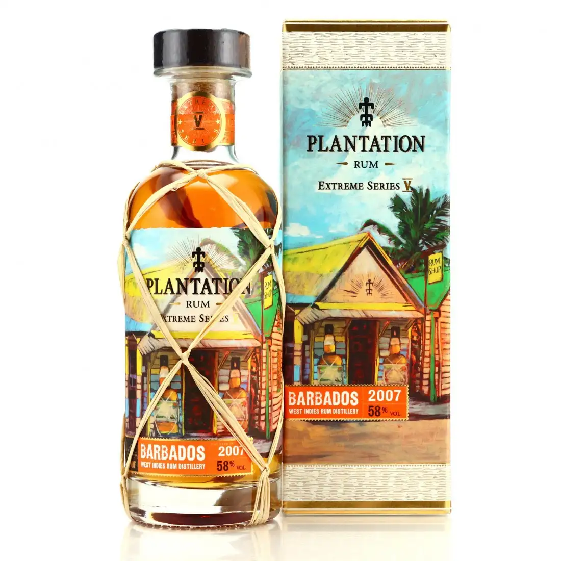 Image of the front of the bottle of the rum Plantation Extreme No. 5