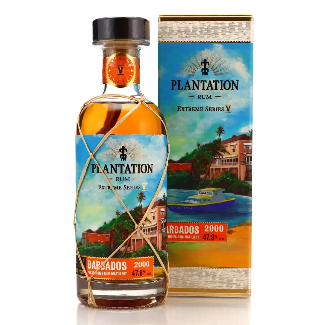 Image of the front of the bottle of the rum Plantation Extreme No. 5