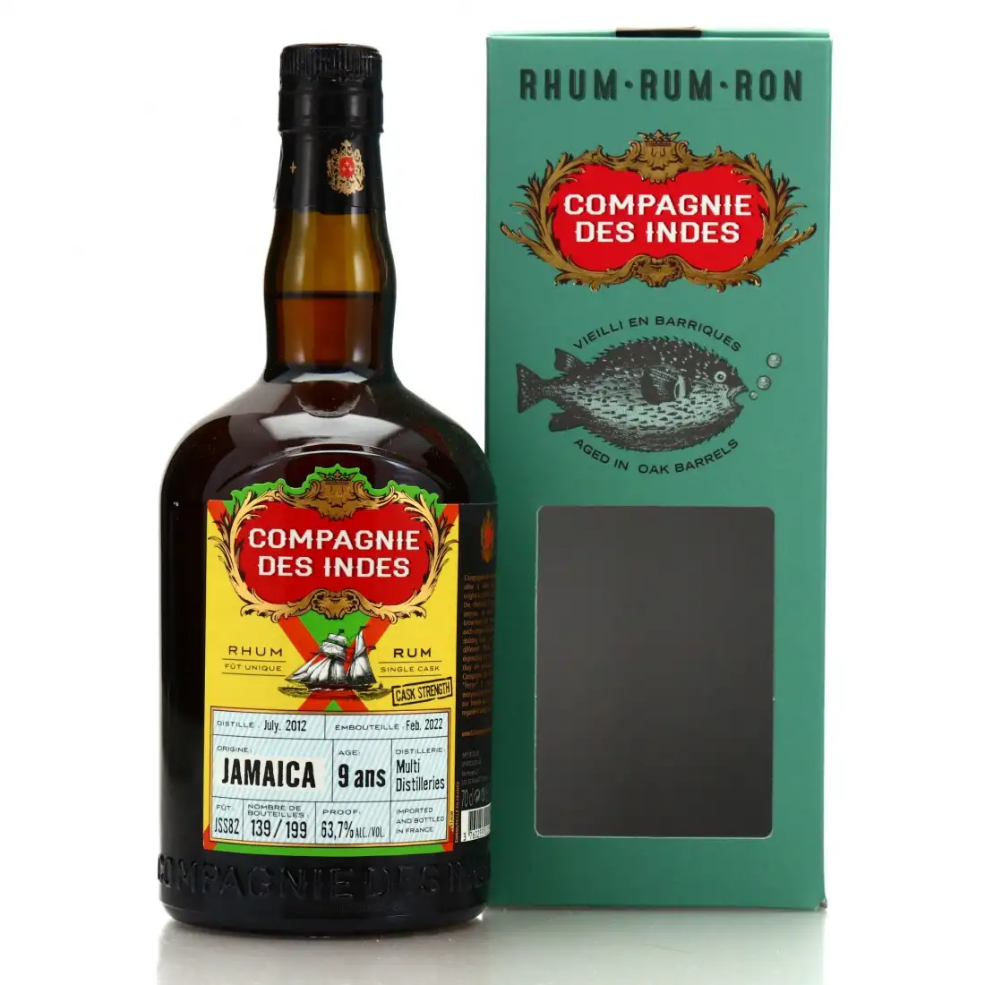 Image of the front of the bottle of the rum Jamaica