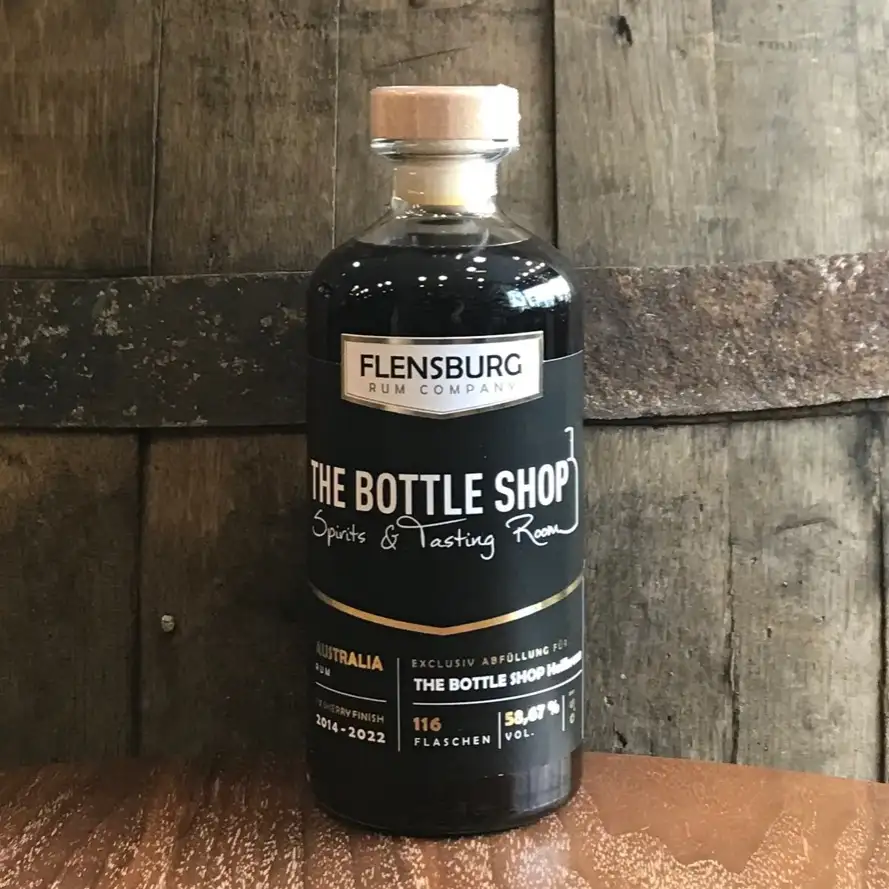 Image of the front of the bottle of the rum Flensburg Rum Company The Bottle Shop