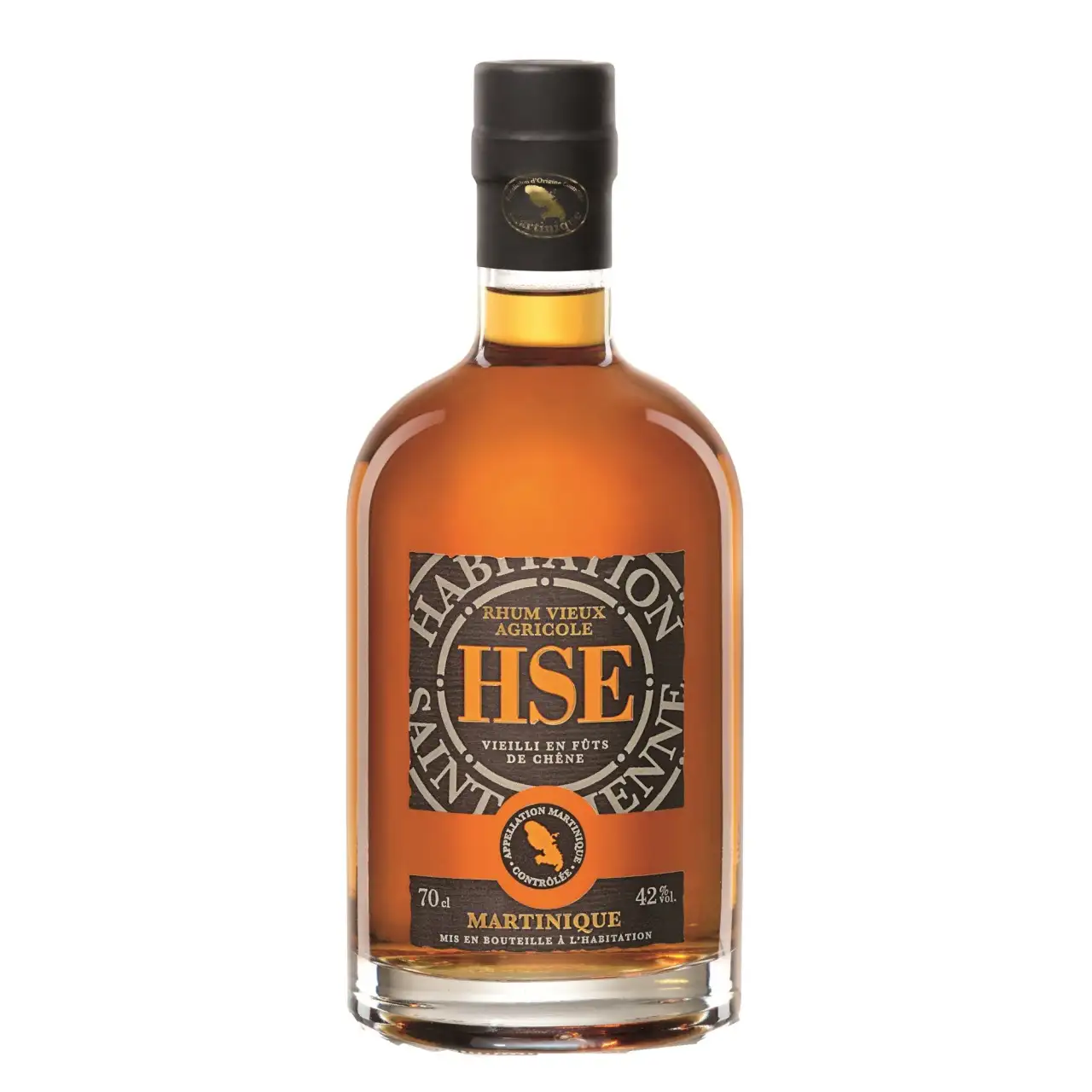 Image of the front of the bottle of the rumHSE Rhum Vieux Agricole