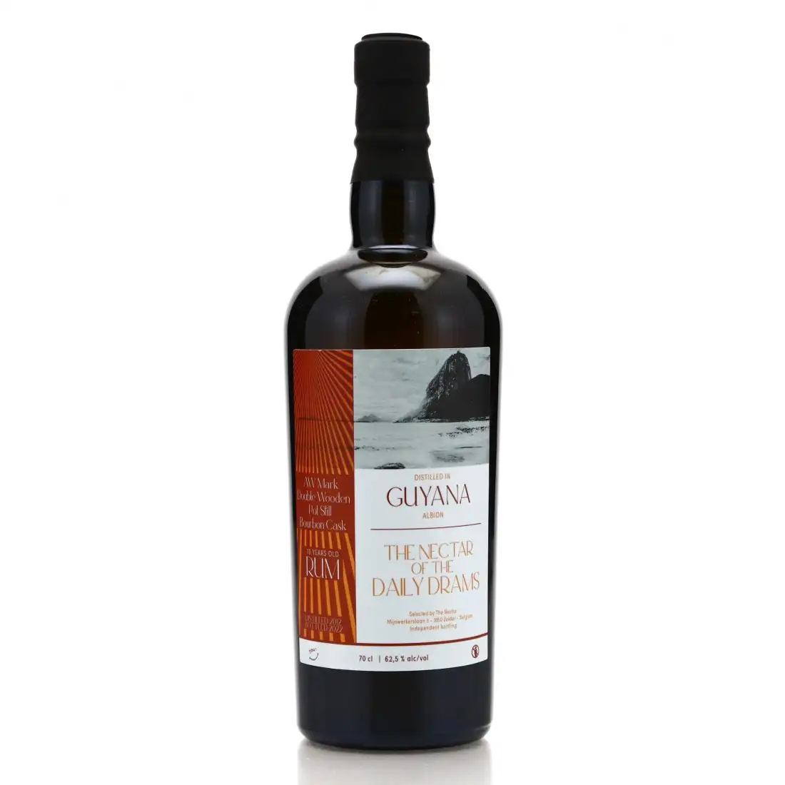 Image of the front of the bottle of the rum The Nectar Of The Daily Drams Guyana AW