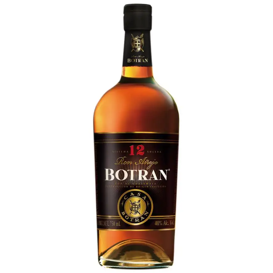 Image of the front of the bottle of the rum Botran Ron Añejo 12 Years