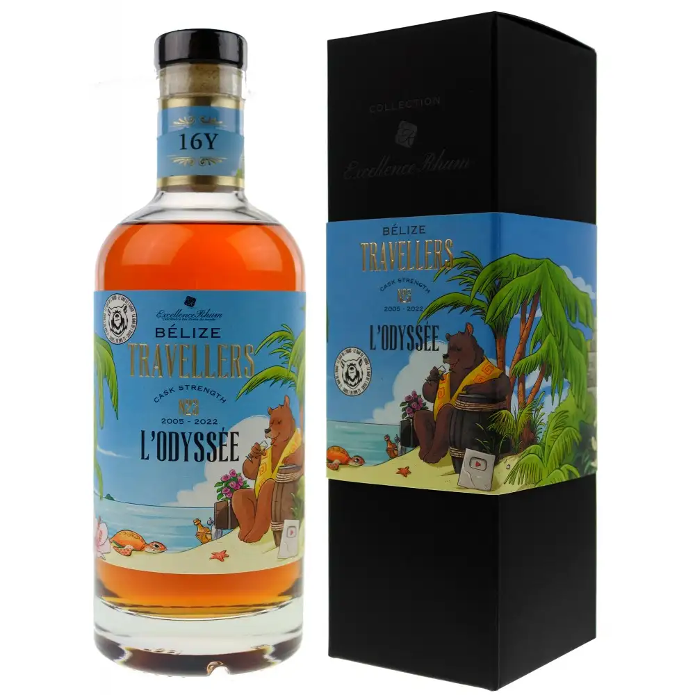 Image of the front of the bottle of the rum L'odyssée le bar de l'ours