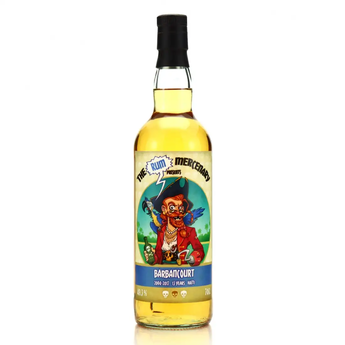 Image of the front of the bottle of the rum 2004