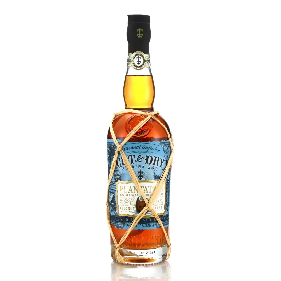Image of the front of the bottle of the rum Planteray Cut and Dry Coconut Rum