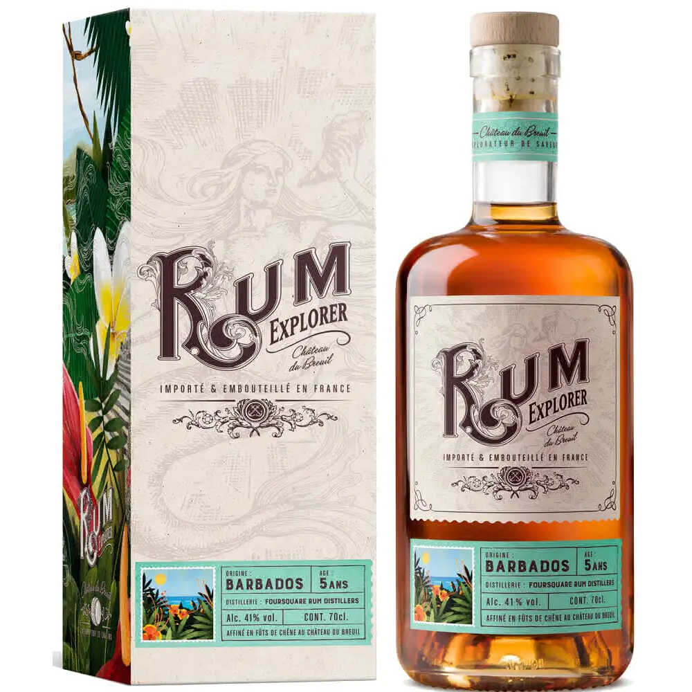Image of the front of the bottle of the rumRum Explorer Barbados