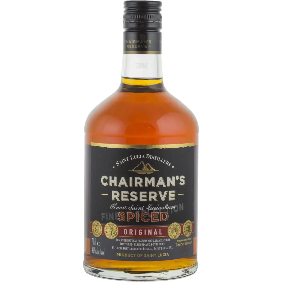 Image of the front of the bottle of the rum Chairman’s Reserve Spiced Original