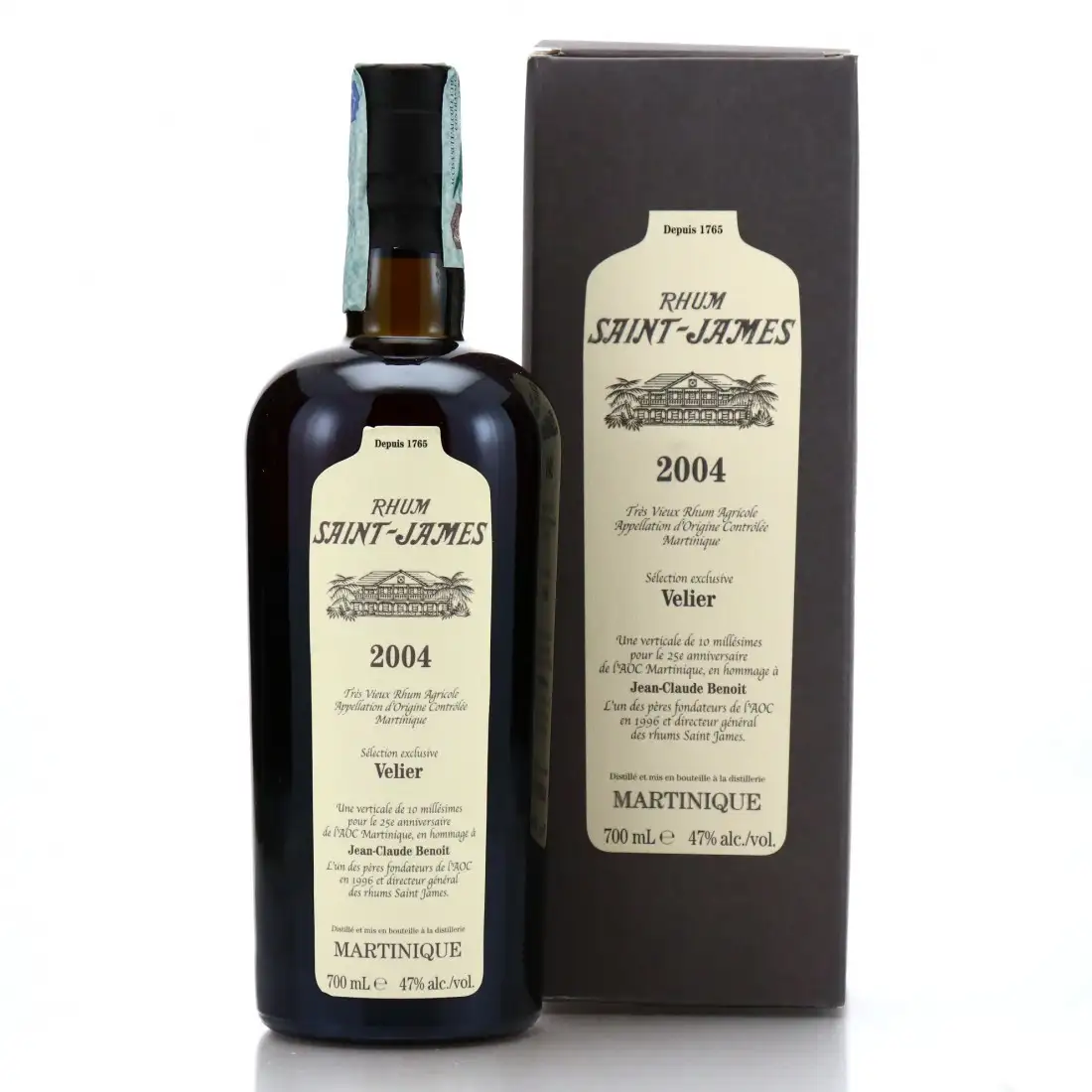 Image of the front of the bottle of the rumSélection exclusive Velier