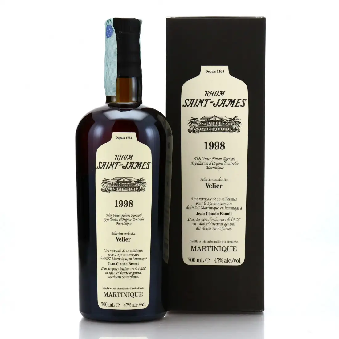 Image of the front of the bottle of the rum Sélection exclusive Velier