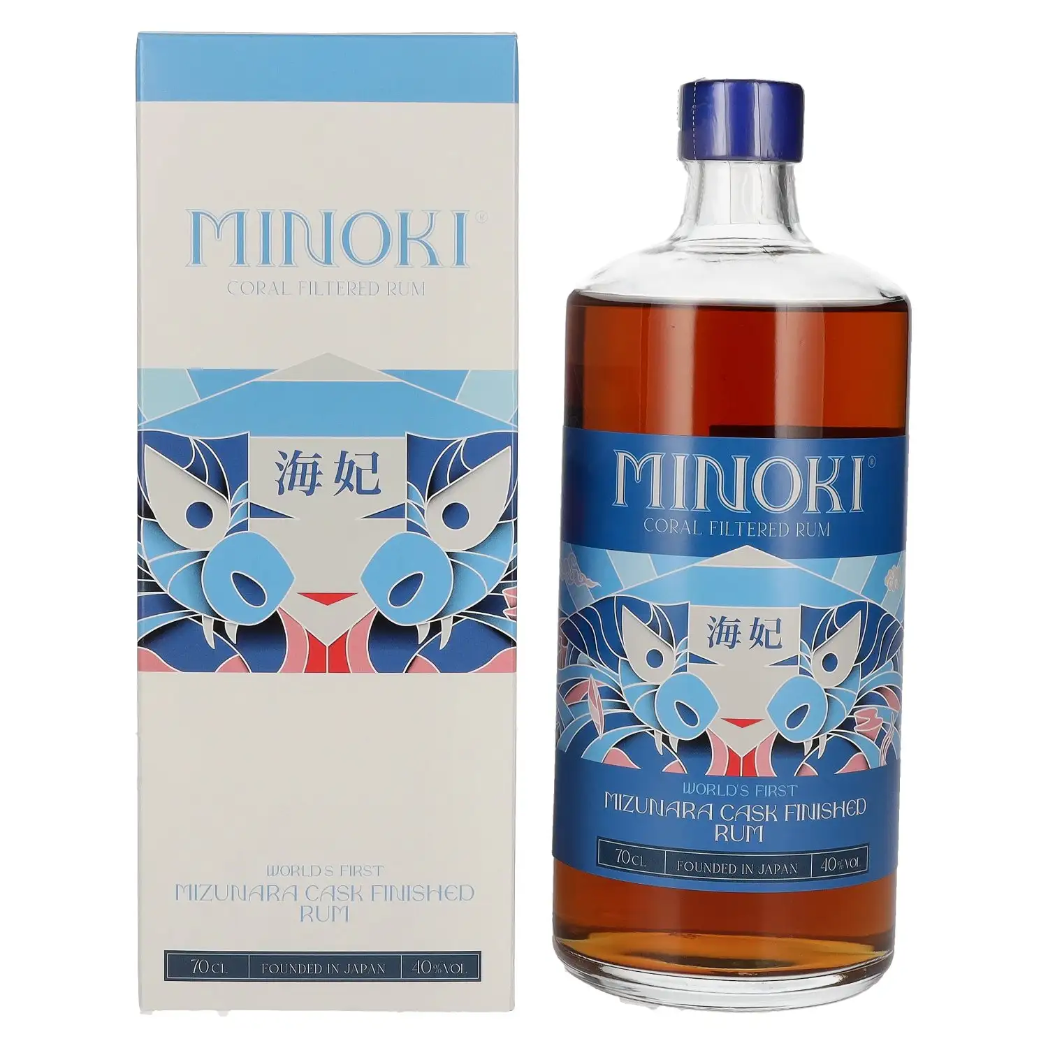 Image of the front of the bottle of the rumMinoki Mizunara Japanese Rum