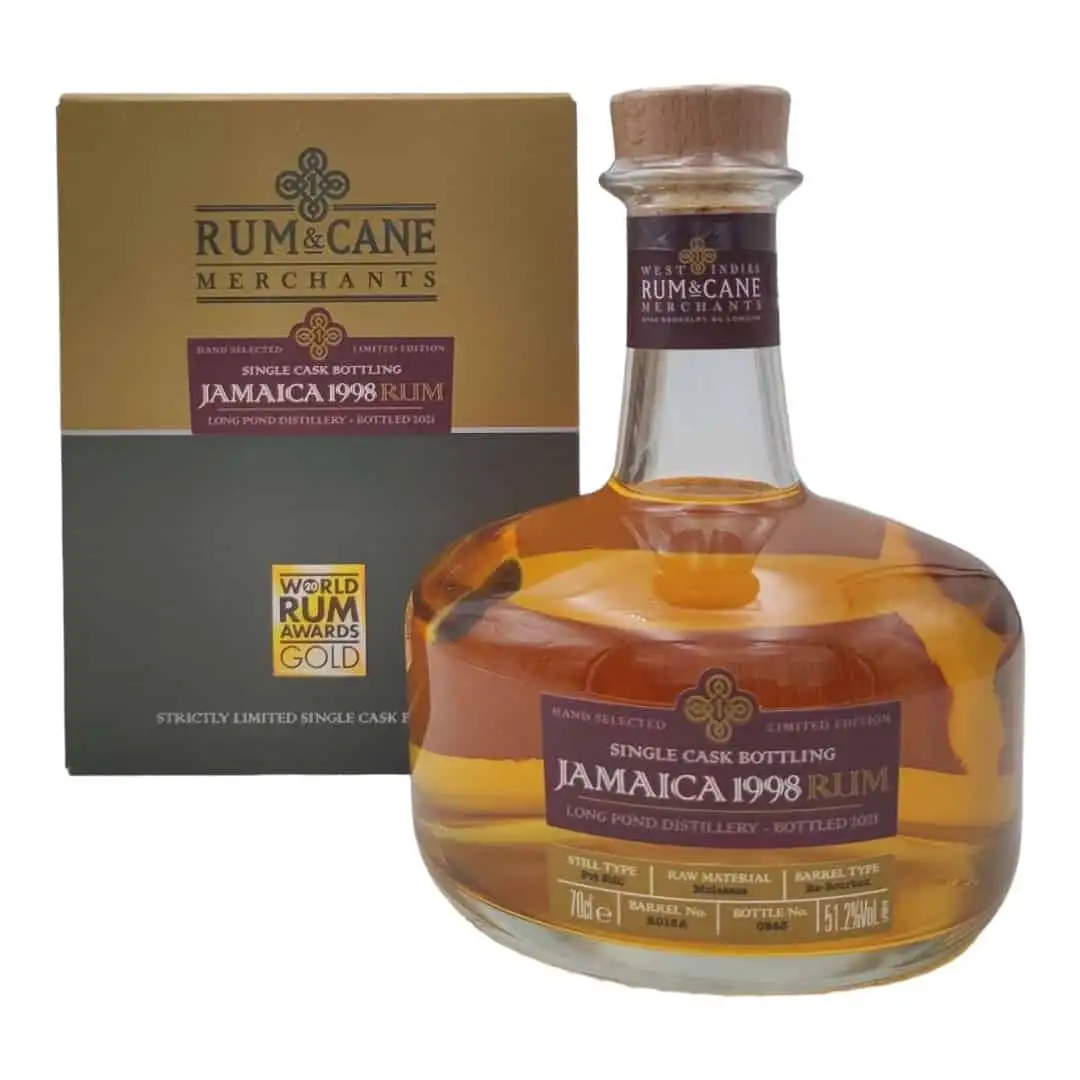 Image of the front of the bottle of the rumRum & Cane Jamaica 1998 Rum