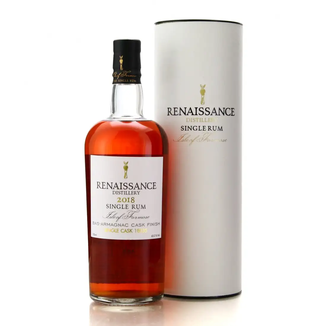 Image of the front of the bottle of the rumSingle Rum