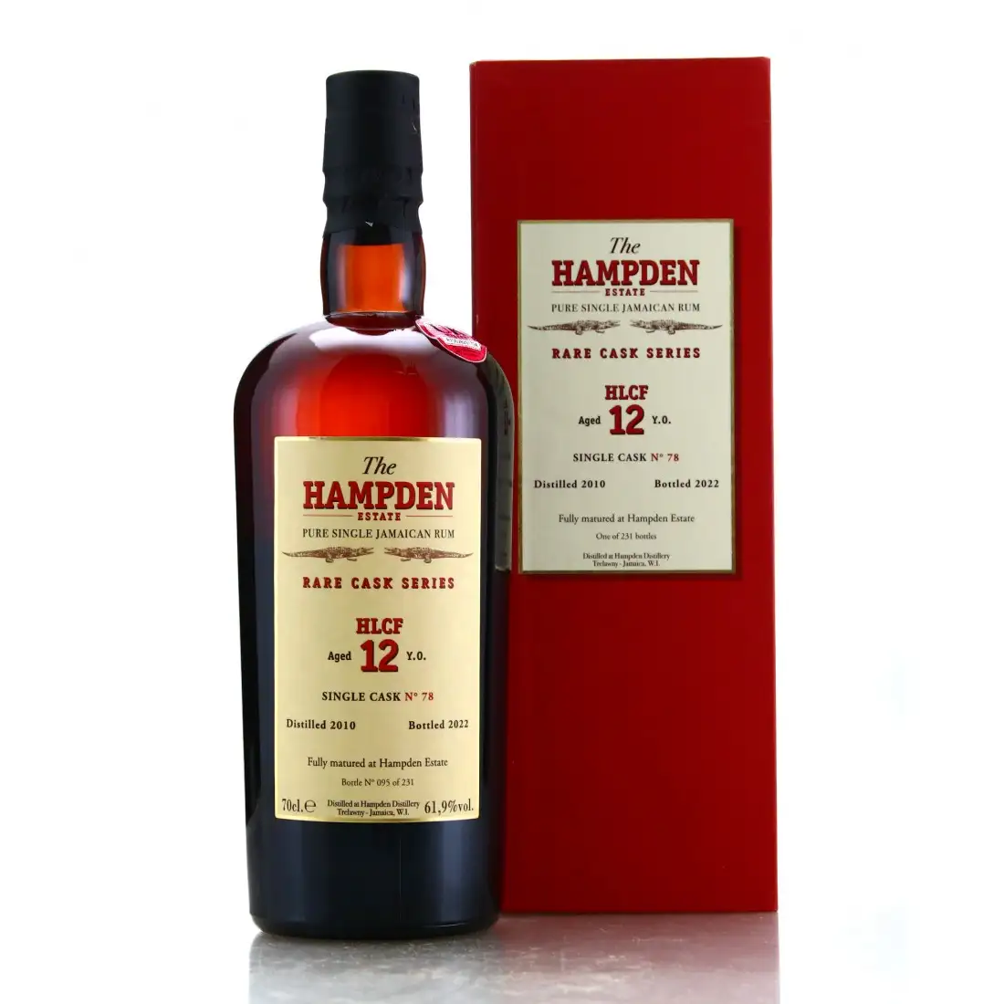 Image of the front of the bottle of the rumRare Cask Series HLCF