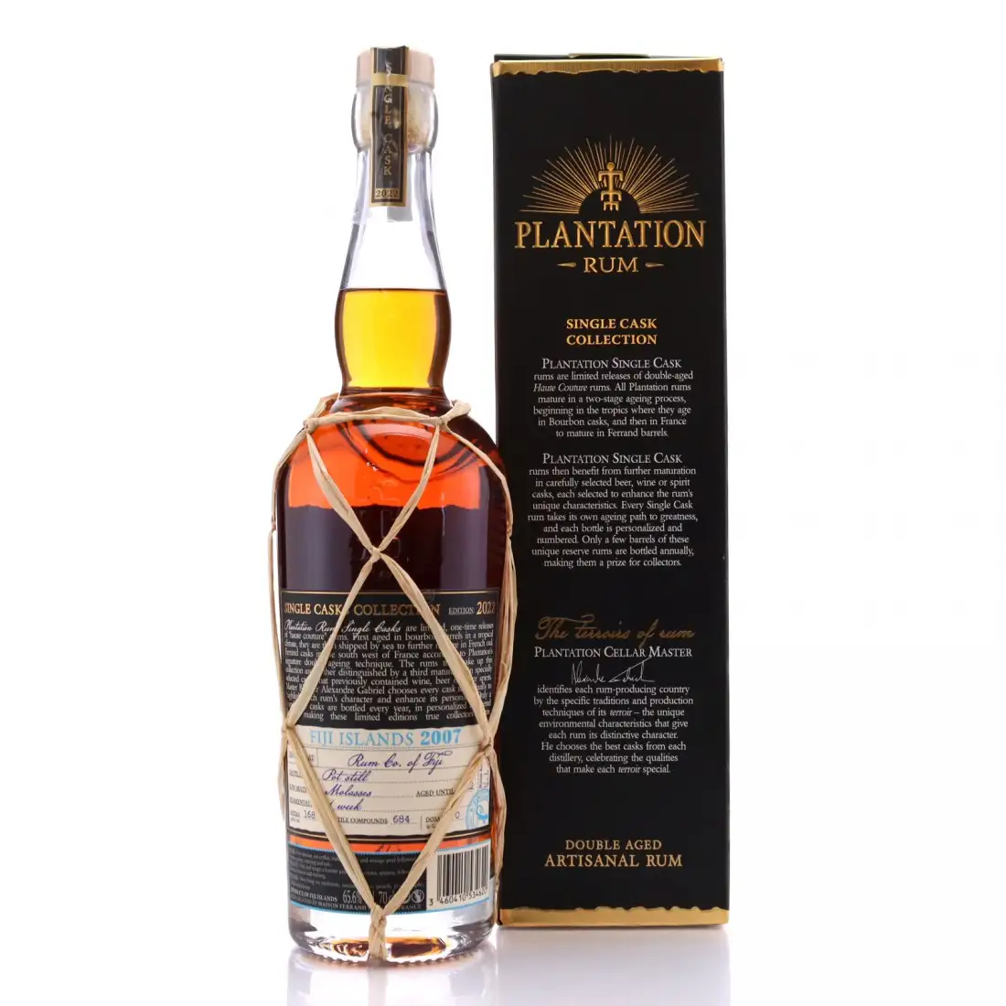 Image of the front of the bottle of the rum Plantation Fiji Islands 2007 (Finished in Ferrand 10 Générations cask)