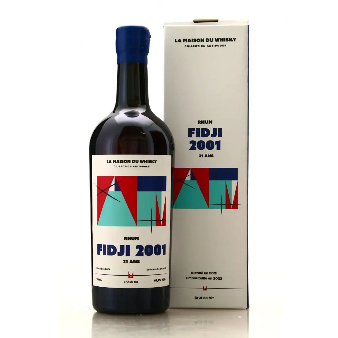 Image of the front of the bottle of the rum Rhum Fidji (Collection Antipodes)