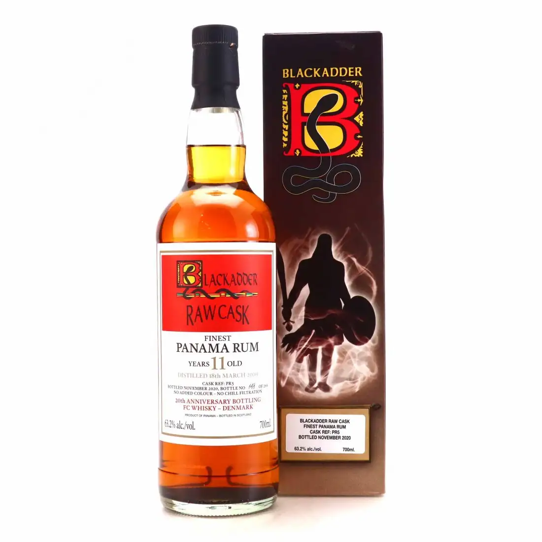 Image of the front of the bottle of the rum Raw Cask Rum Finest Panama Rum