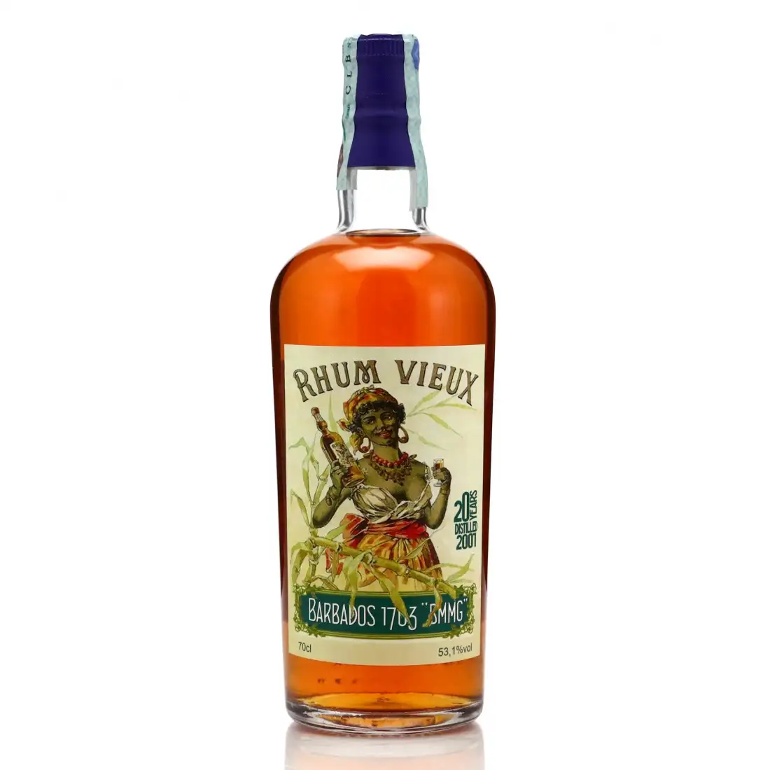 Image of the front of the bottle of the rum Barbados 1703 BMMG