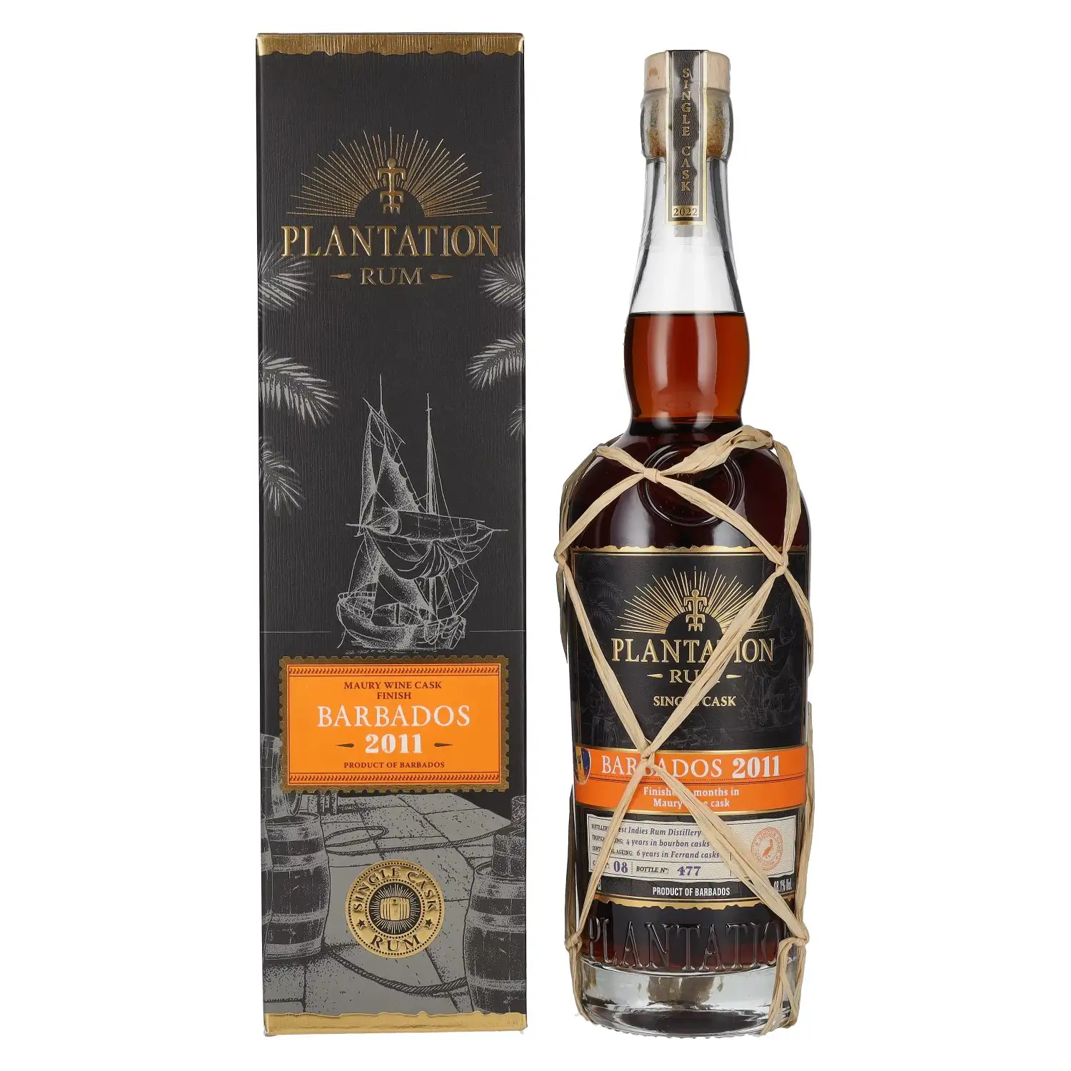 Image of the front of the bottle of the rum Plantation Barbados (Excellence Rhum)