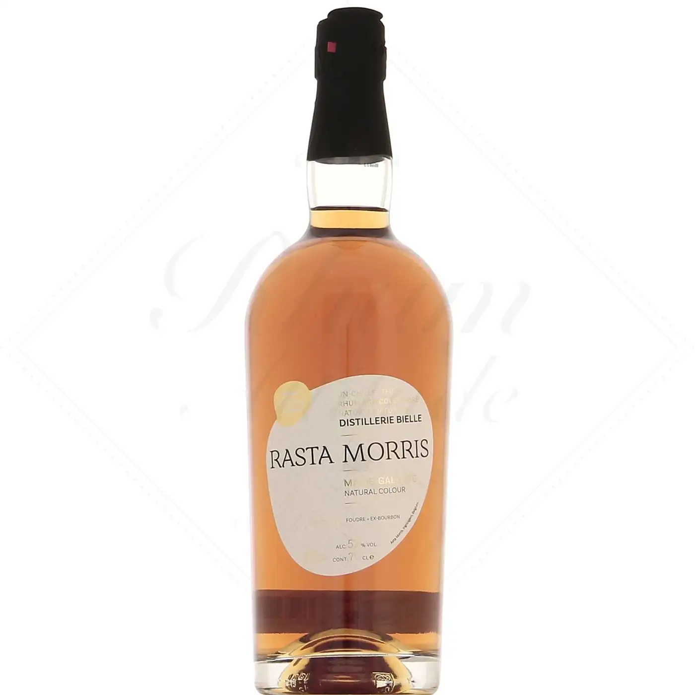 Image of the front of the bottle of the rumRasta Morris Ambré