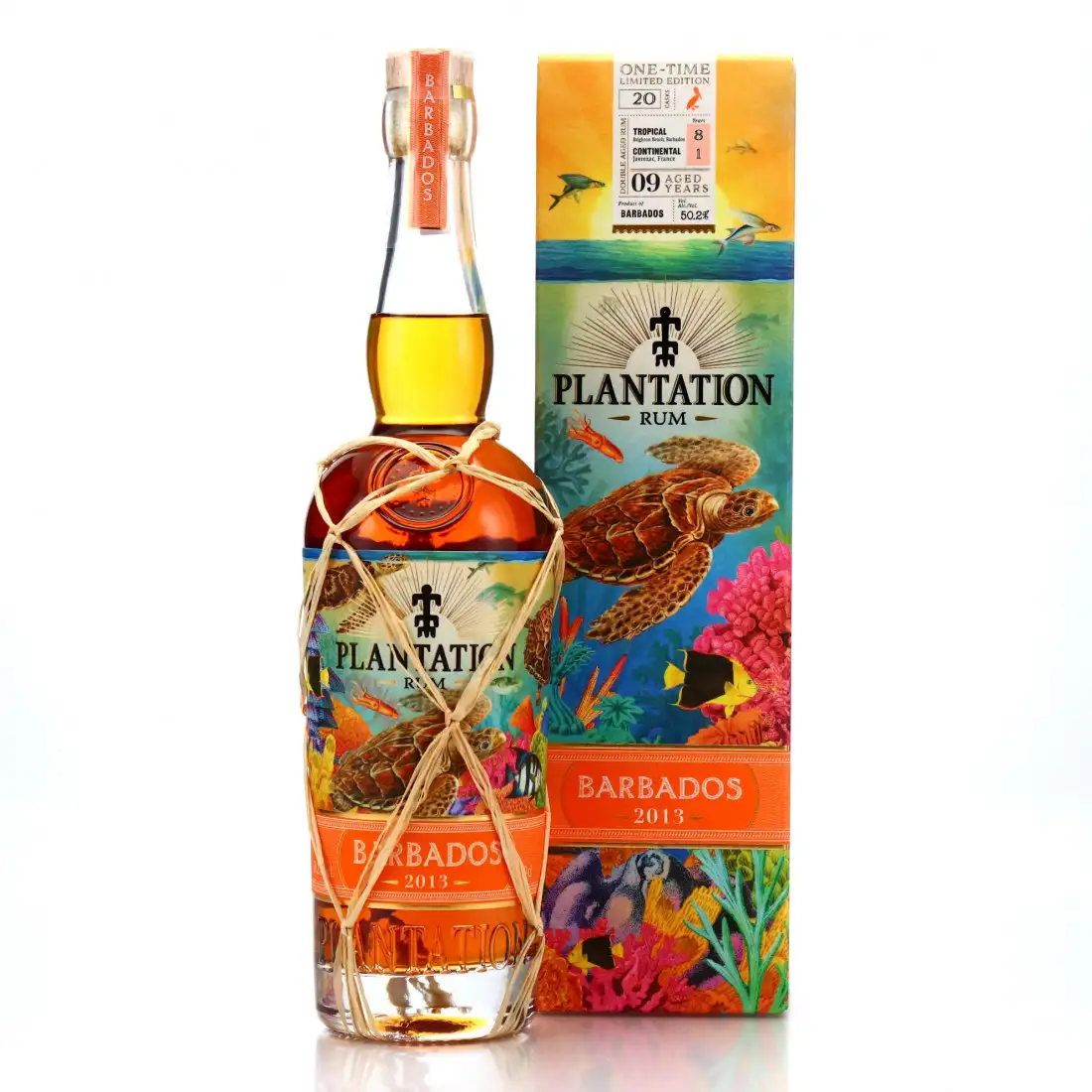 Image of the front of the bottle of the rum Plantation Barbados One-Time Limited 20