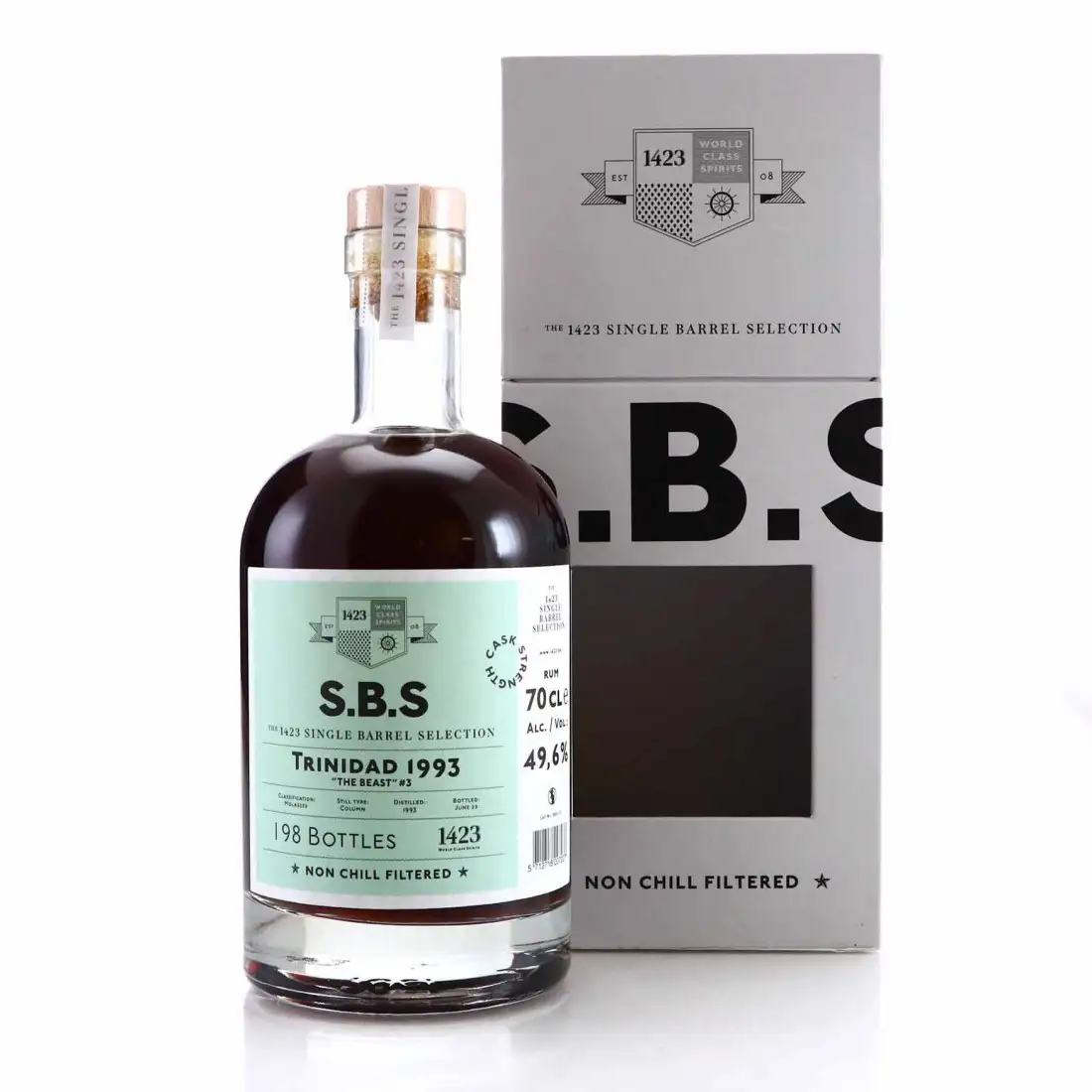 Image of the front of the bottle of the rum S.B.S The Beast #3