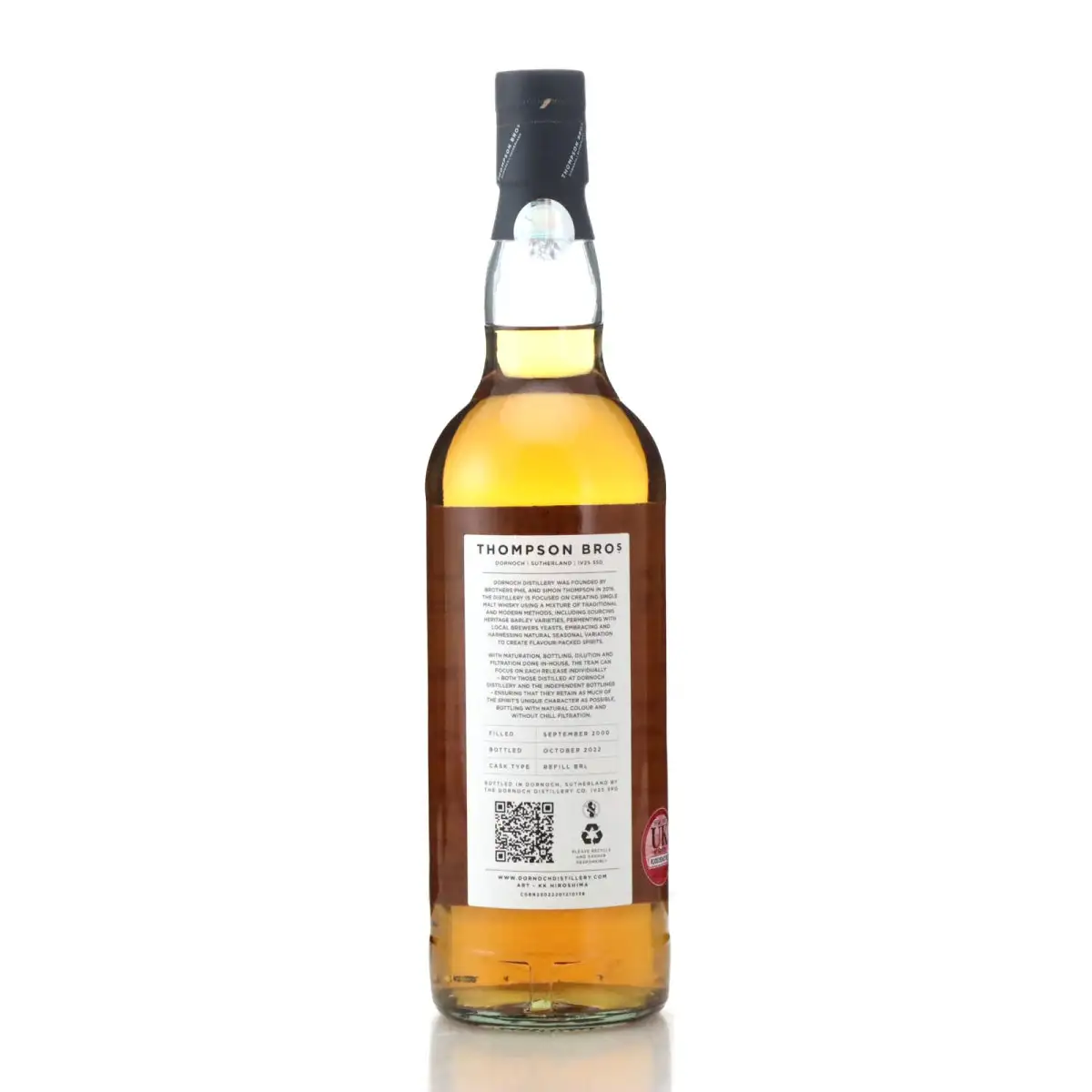 High resolution image of Thompson Bros. Hampden Jamacian Rum JMH LROK 2000