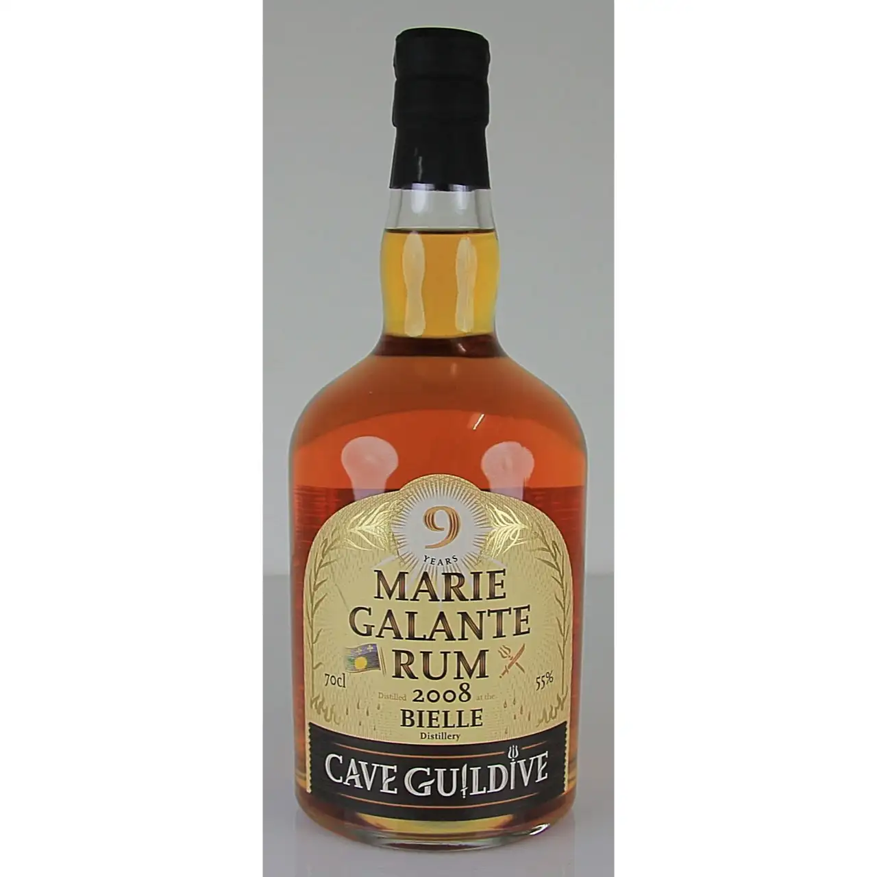 Image of the front of the bottle of the rum Marie Galante Rum