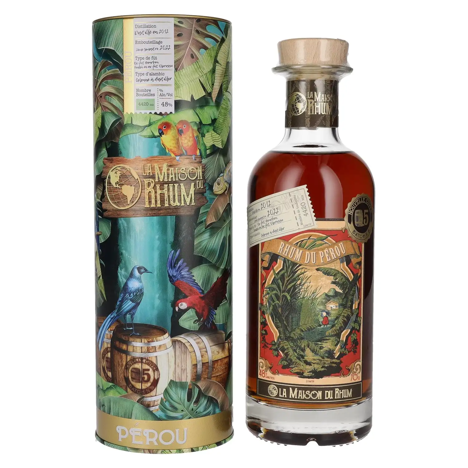 Image of the front of the bottle of the rum La Maison du Rhum Millionario #5