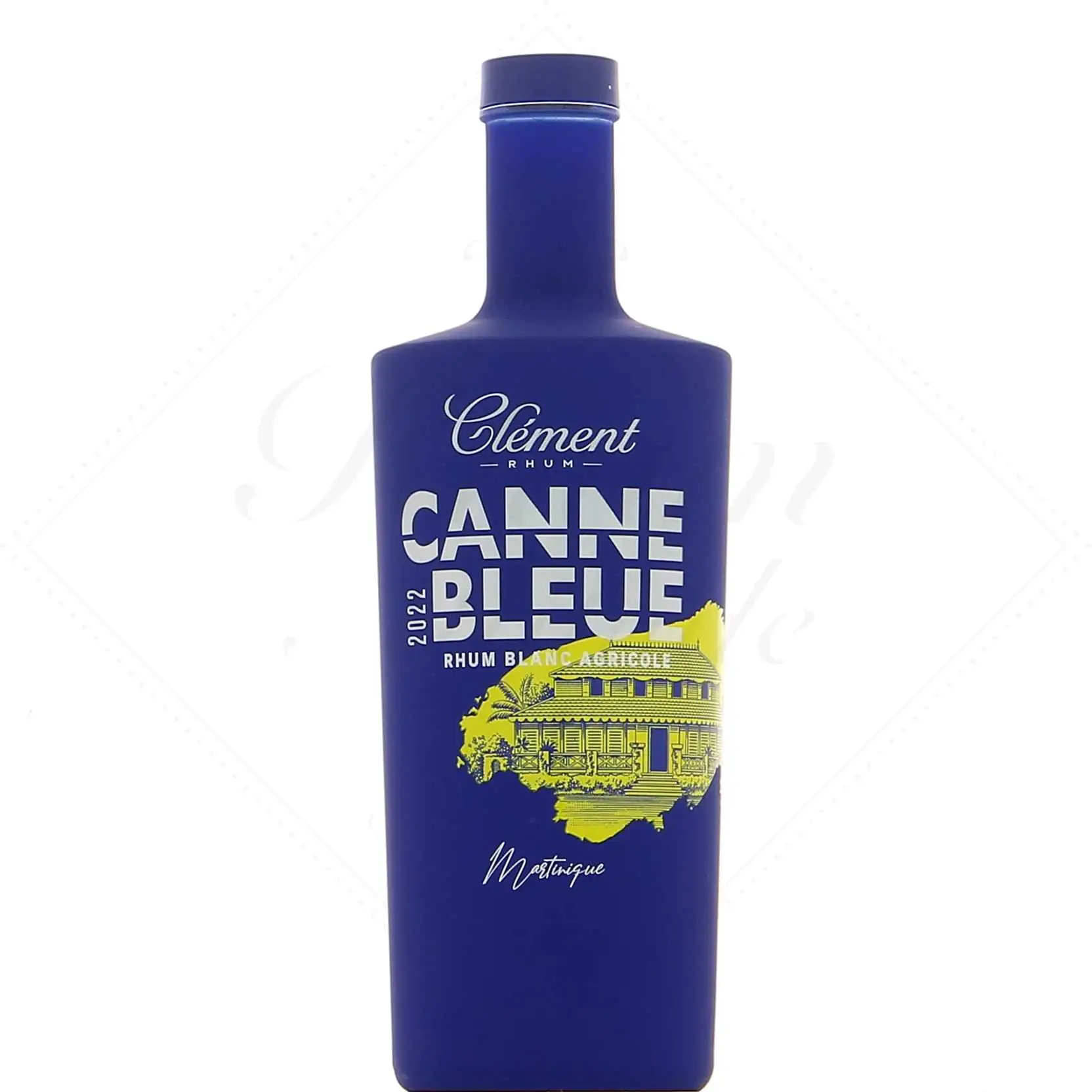 Image of the front of the bottle of the rumClément Canne Bleue
