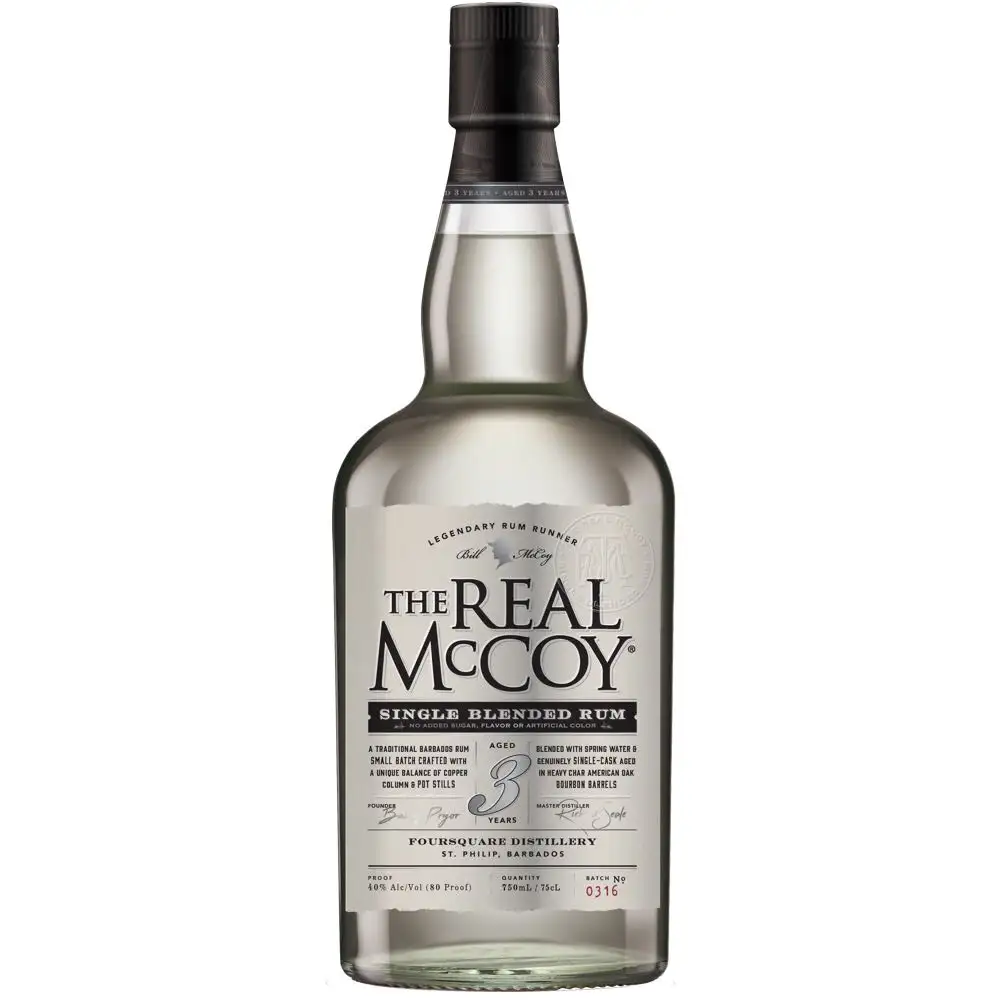 Image of the front of the bottle of the rumThe Real McCoy 3 Years