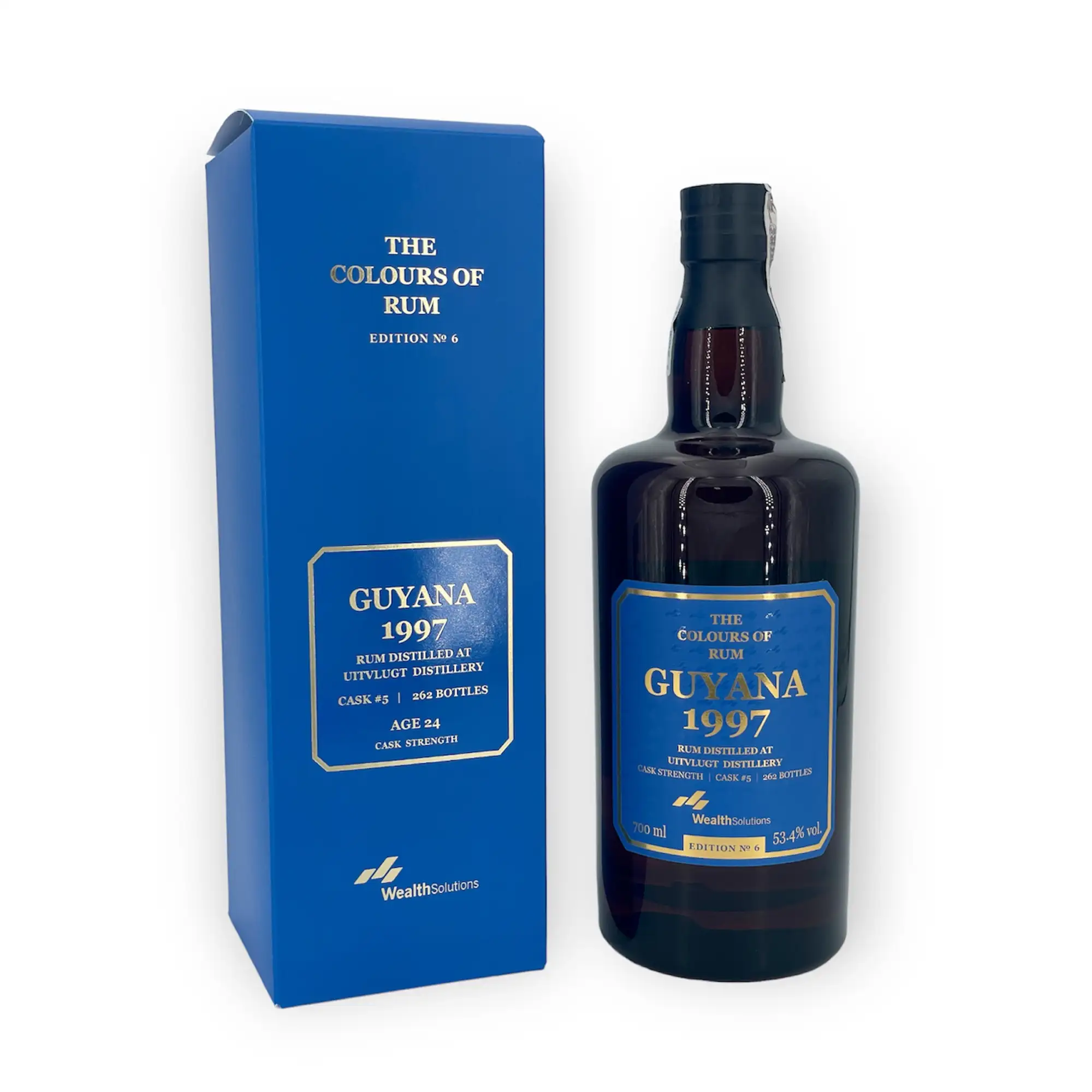 Image of the front of the bottle of the rum Guyana No. 6