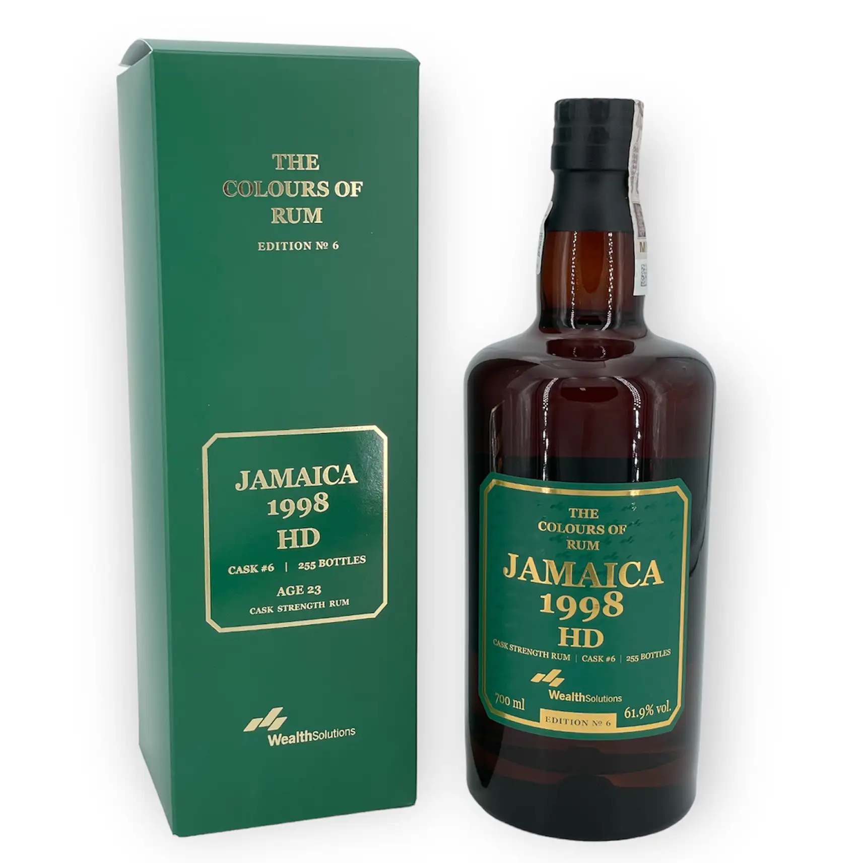 Image of the front of the bottle of the rum Jamaica No. 6 HLCF