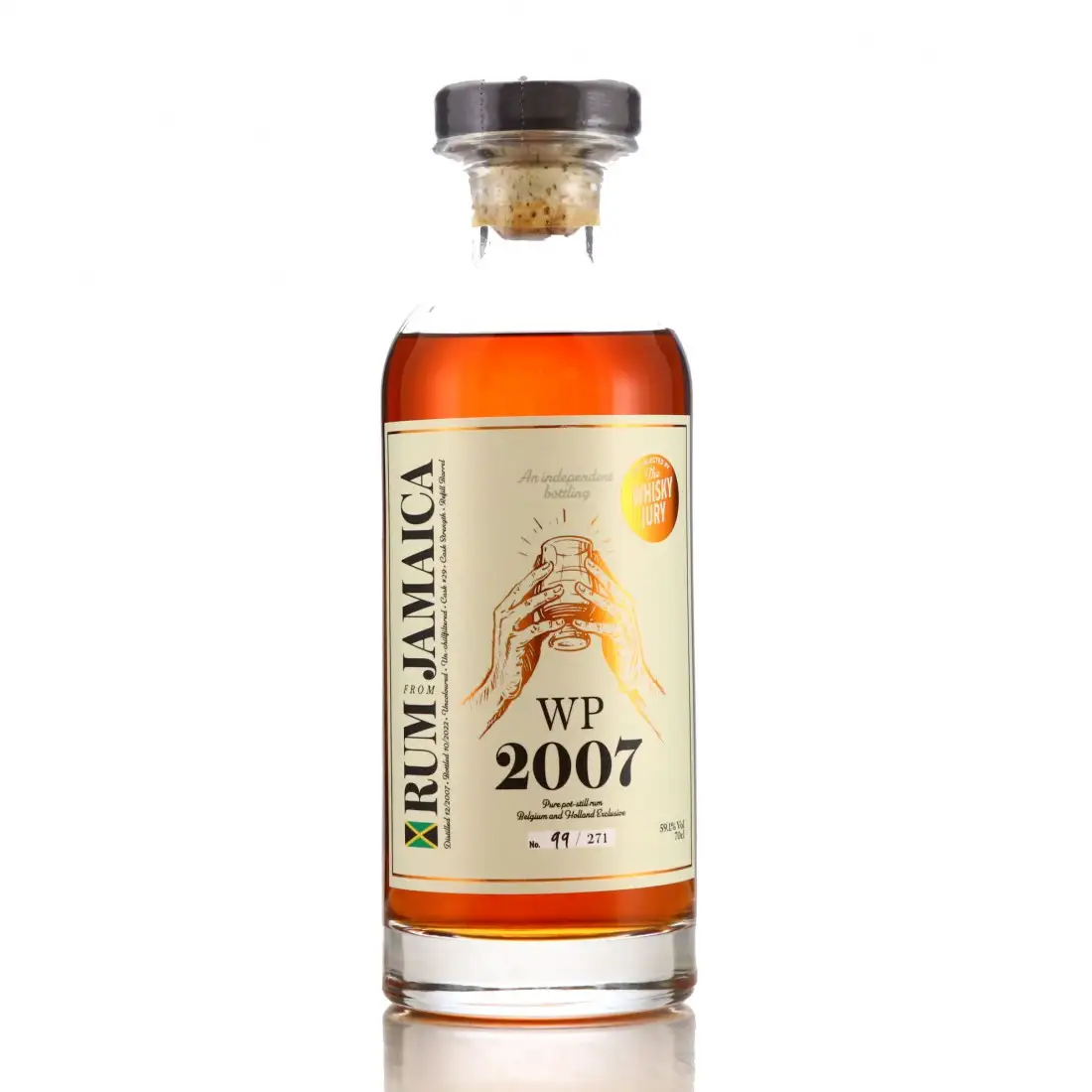 Image of the front of the bottle of the rum WP 2007