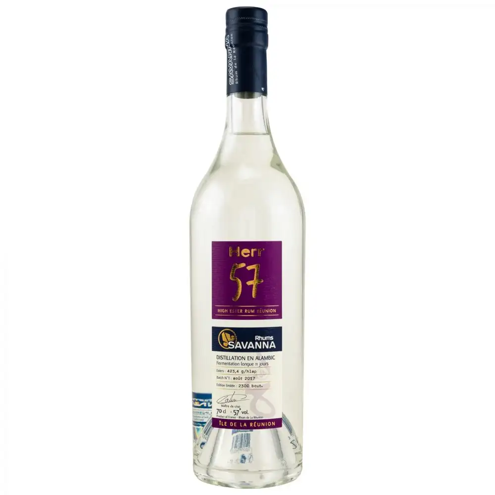 Image of the front of the bottle of the rum 57 Blanc HERR