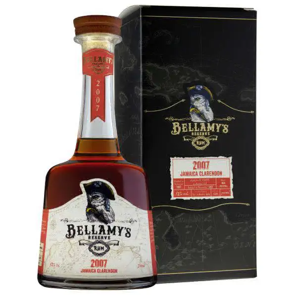 Image of the front of the bottle of the rum Bellamy‘s Reserve Jamaica Clarendon MDR