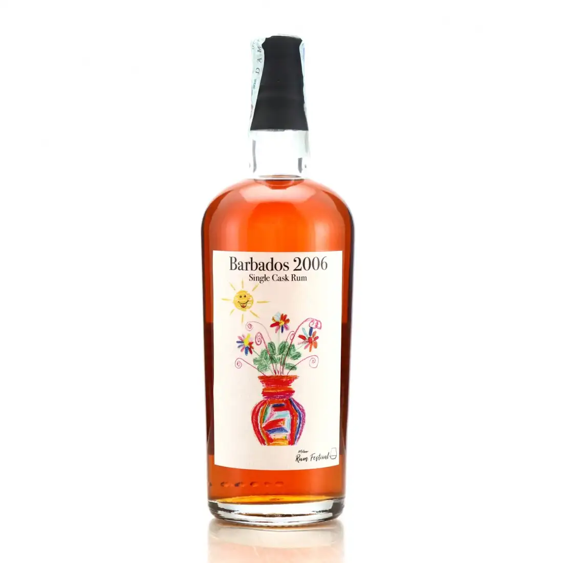 Image of the front of the bottle of the rum Barbados 2006