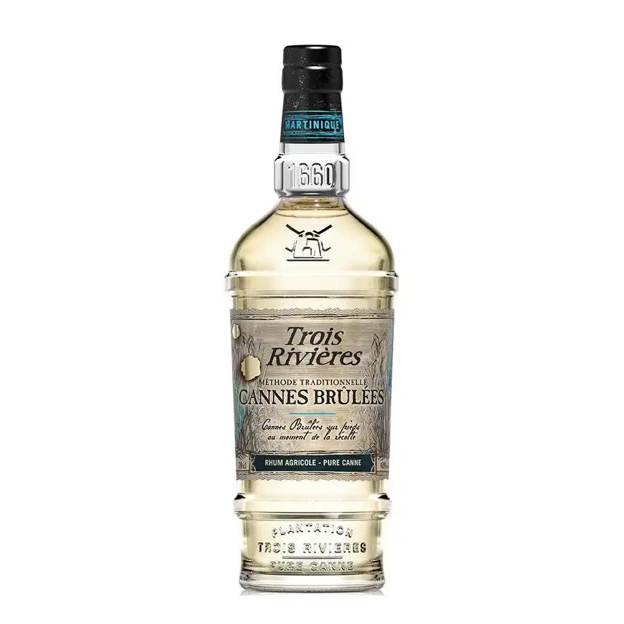 Image of the front of the bottle of the rumCannes Brûlées