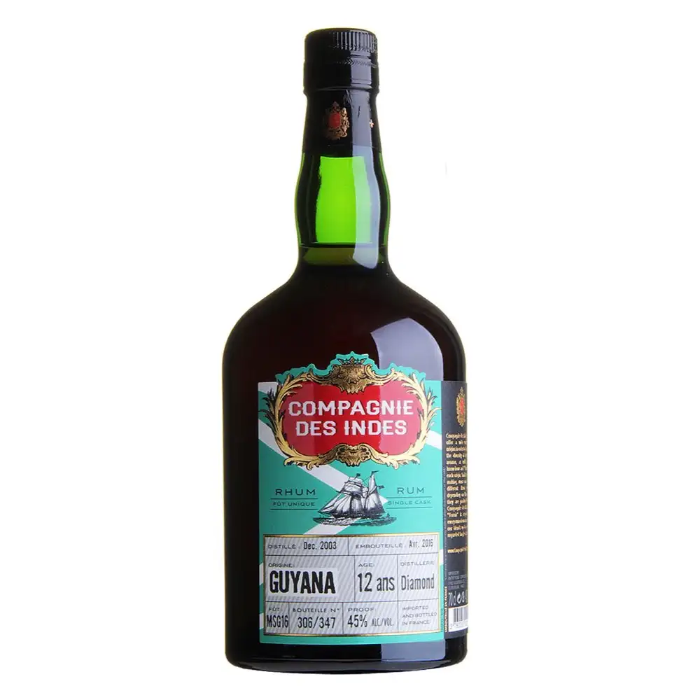 Image of the front of the bottle of the rum Guyana