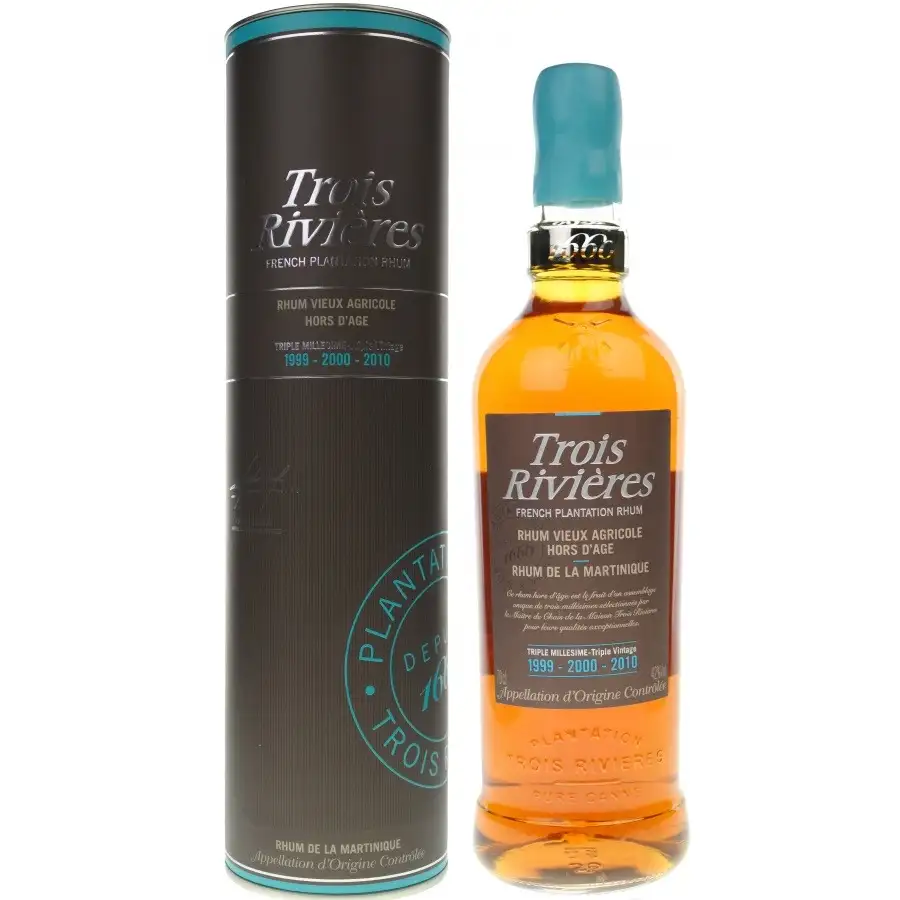 Image of the front of the bottle of the rum Triple Millésime 1999-2000-2010