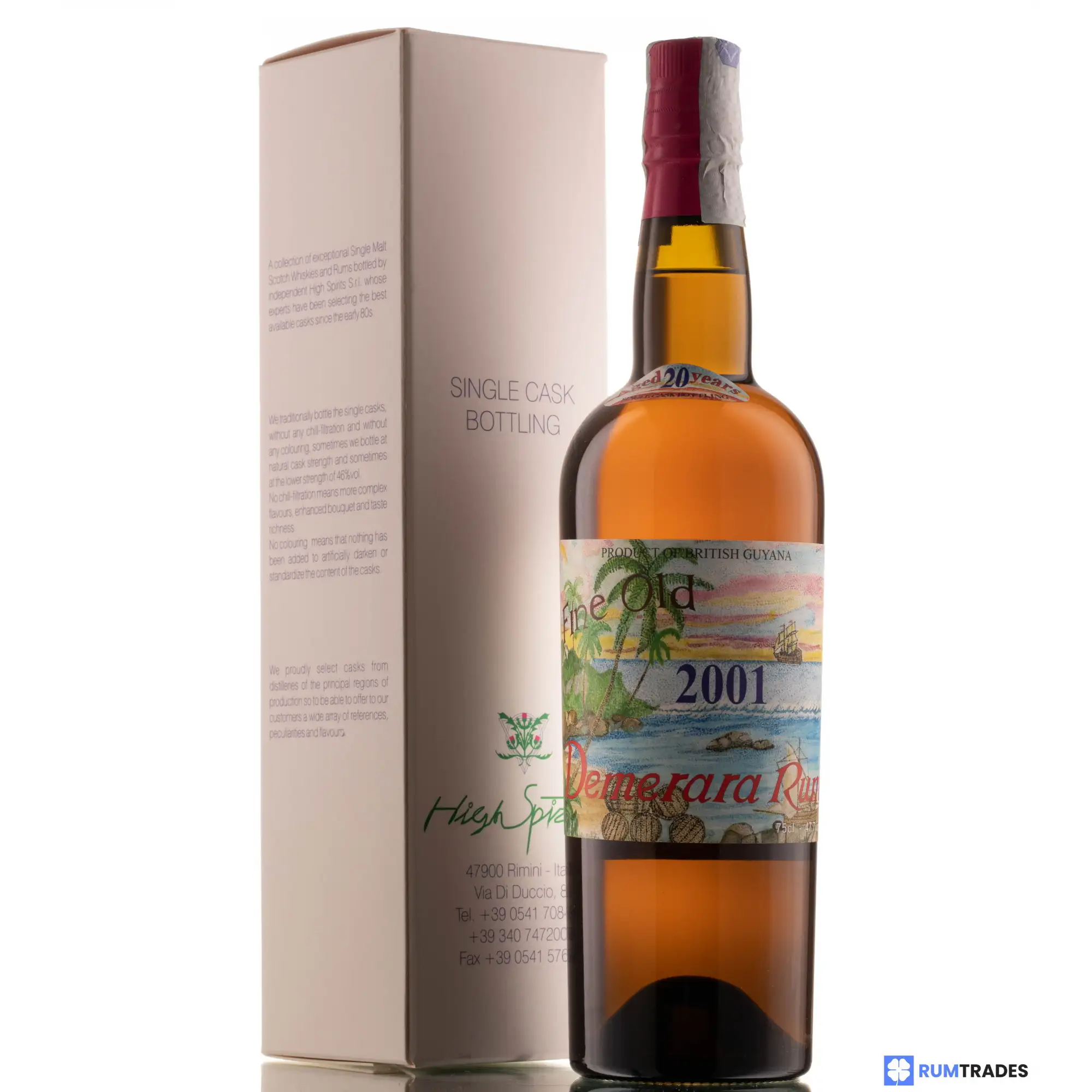 Image of the front of the bottle of the rum Demerara Rum