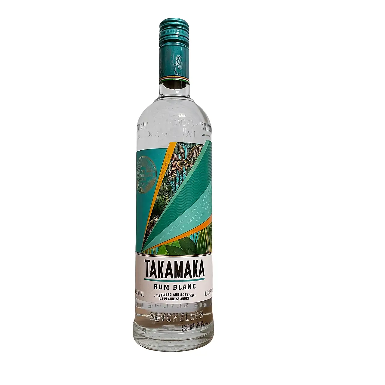 Image of the front of the bottle of the rum Takamaka Rum Blanc