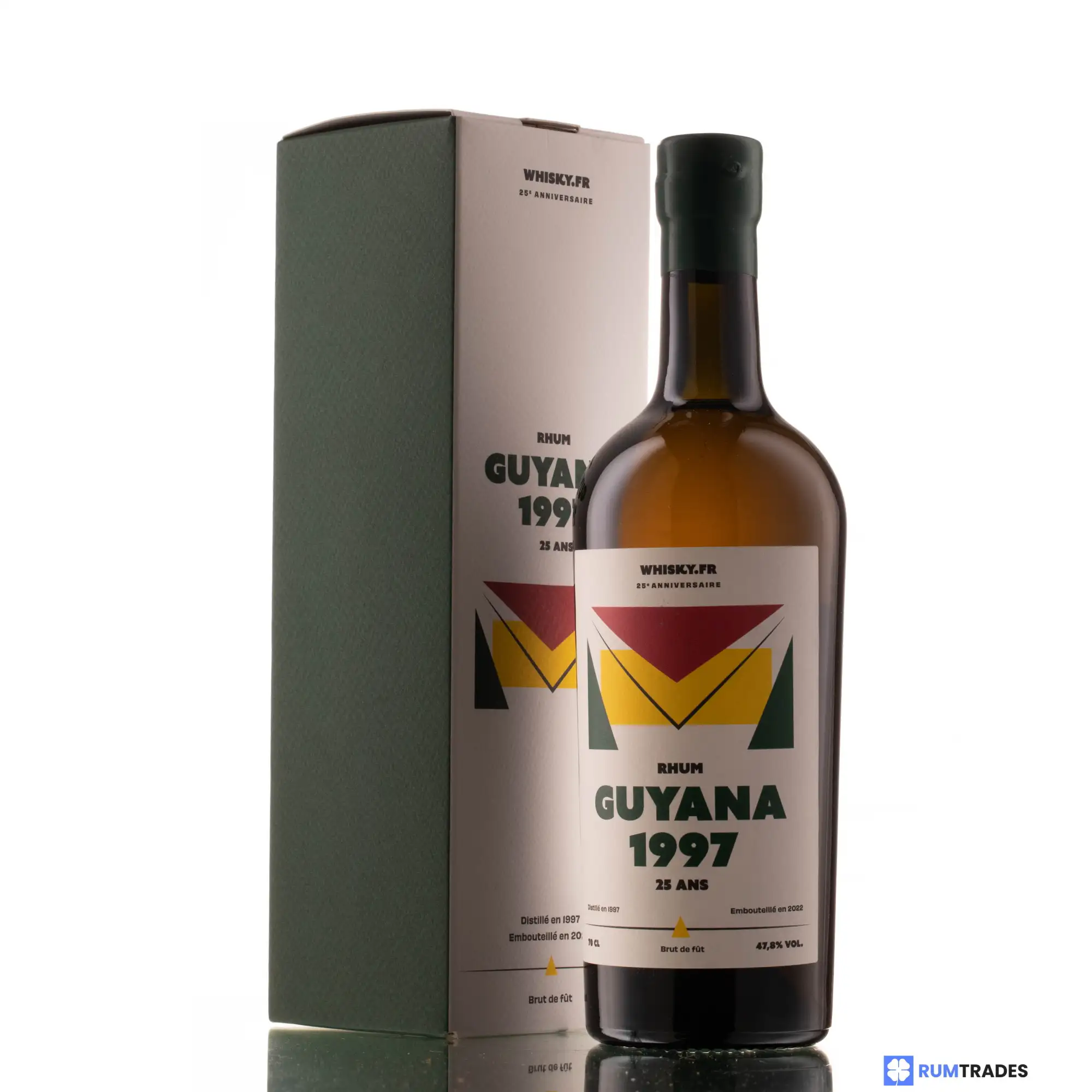 Image of the front of the bottle of the rum Guyana (Whisky.fr 25th Anniversary)