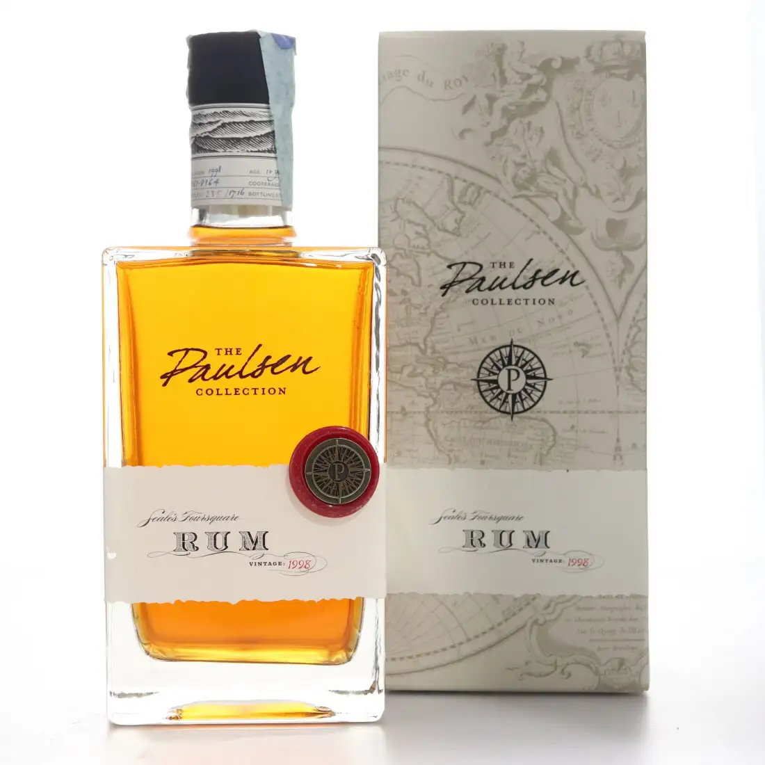 Image of the front of the bottle of the rum The Paulsen Collection