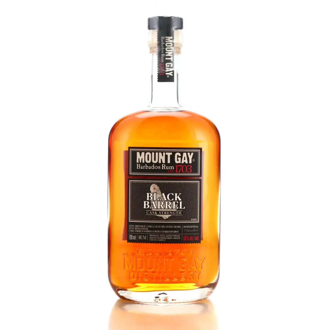 Image of the front of the bottle of the rumBlack Barrel Cask Strength